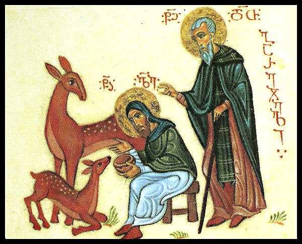 Saint David Gareji, and Venerable Lucian, spiritual son of Saint David
