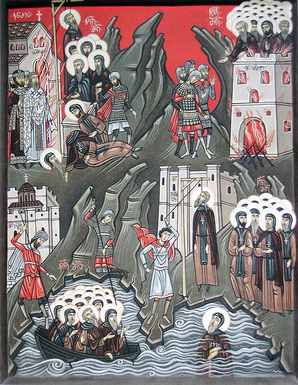 Martyrs killed by the Latins at the Ivḗron Monastery on Mount Athos