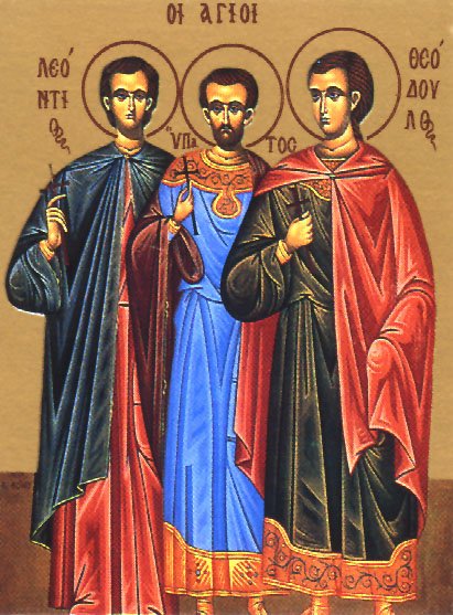 Martyrs Leontius, Hypatius, and Theodulus at Tripoli in Syria