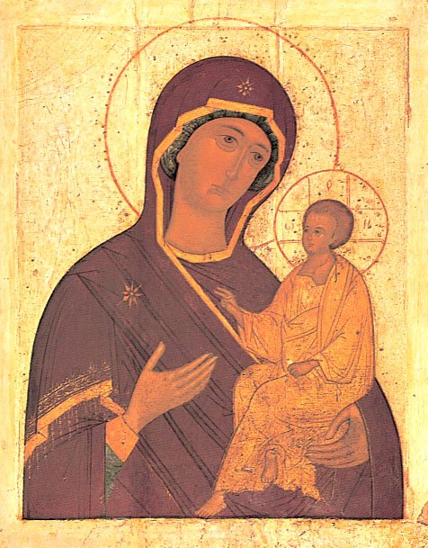 Weeping “Tikhvin” Icon of the Mother of God on Mount Athos